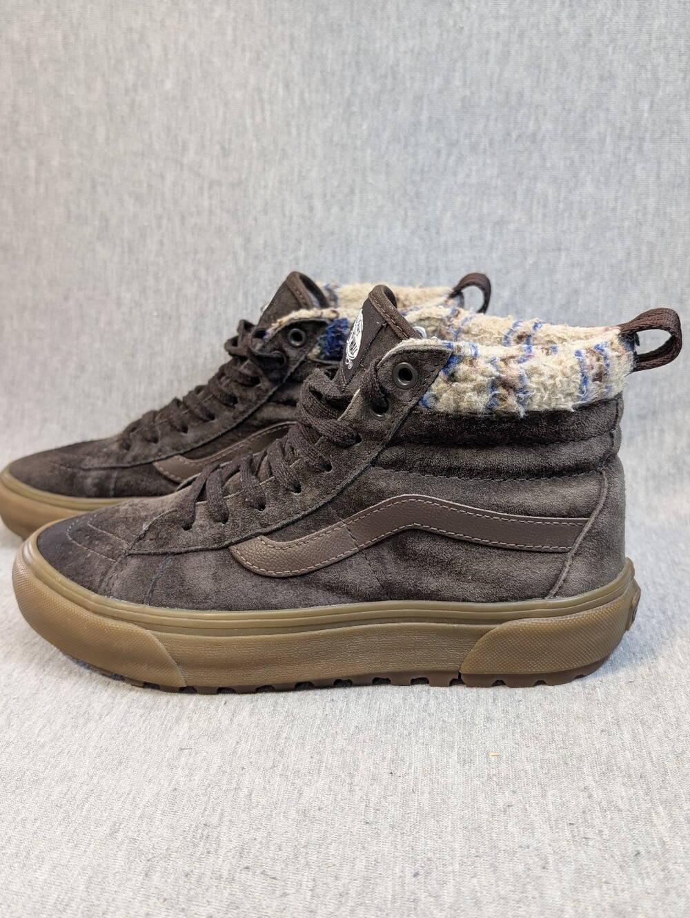 Vans Sk8-Hi MTE-1 Primaloft Hiking Shoes Women's 8 Men's 6.5 Brown Suede Fleece